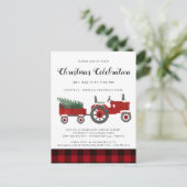 Rustige kerstfeestdag Buffalo Plaid Holiday Briefkaart (Staand voorkant)