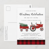 Rustige kerstfeestdag Buffalo Plaid Holiday Briefkaart (Voorkant / Achterkant)