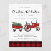 Rustige kerstfeestdag Buffalo Plaid Holiday Briefkaart (Voorkant)