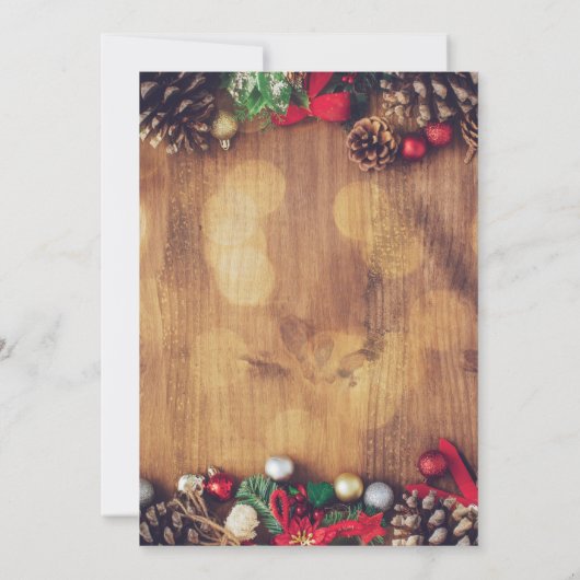 Rustige kerstfeestdag in de sfeer van de gevechtsf kaart (Achterkant)