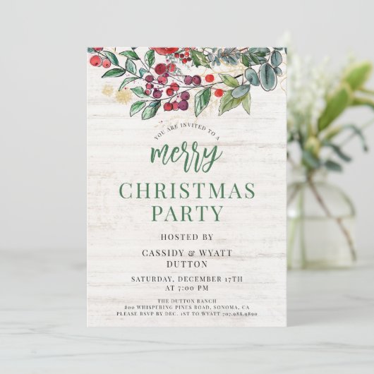 Rustige kerstfeestdag kaart (Staand voorkant)