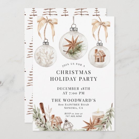 Rustige kerstfeestdag kaart (Voorkant / Achterkant)