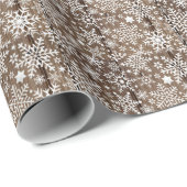 Rustige kerstfeestdag met hout cadeaupapier (Rol Hoek)