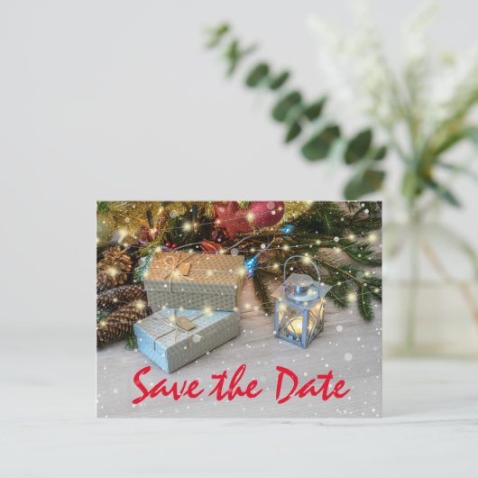 Rustige kerstfeestdag Opslaan datum Uitnodiging Briefkaart (Staand voorkant)