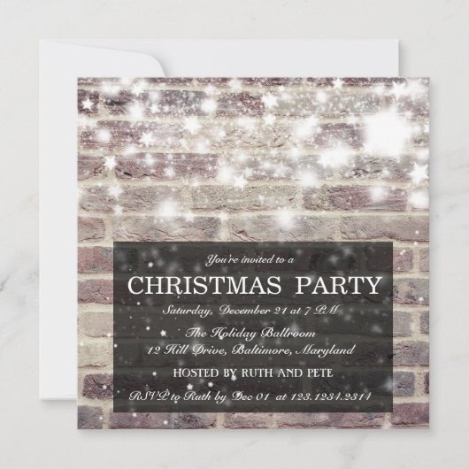 Rustige kerstfeestdagen met een brick-muur kaart (Voorkant)