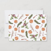 Rustige kerstfeestelijke RSVP-kaart RSVP Kaartje (Achterkant)