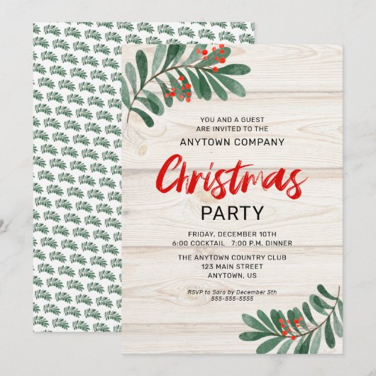 Rustige kerstfeestfeestdag kaart (Voorkant / Achterkant)