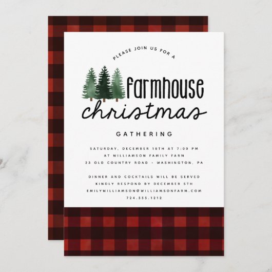 Rustige kerstfeestpartij Buffalo Pset Kaart (Voorkant / Achterkant)