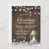 Rustige kerstfeestskoord Witte lantaarn Kaart (Voorkant)