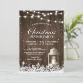 Rustige kerstfeestskoord Witte lantaarn Kaart (Staand voorkant)