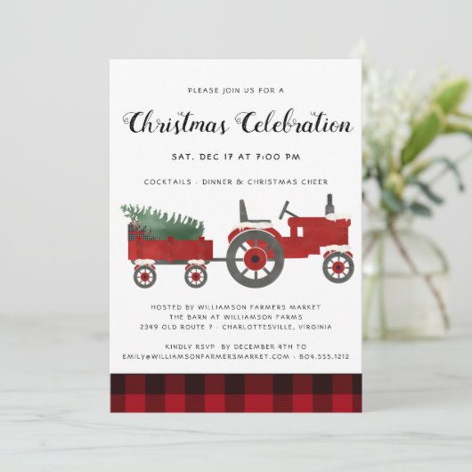 Rustige kerstfeestvieren met gebuffel kaart (Staand voorkant)