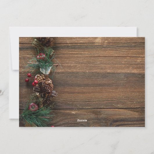 Rustige kerstfoto-feestdag Kaart (Achterkant)