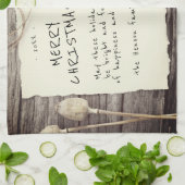 Rustige kerstfoto met oud papier theedoek (Gevouwen)