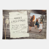 Rustige kerstfoto met oud papier theedoek (Horizontaal)