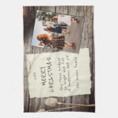 Rustige kerstfoto met oud papier theedoek (Verticaal)