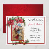 Rustige kerstfoto Save the Date (Voorkant / Achterkant)