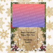 Rustige kerstfoto's Kaart met flatfeestdag