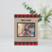 Rustige kerstgeborene foto foto foto feestdag Po Briefkaart (Staand voorkant)