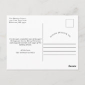 Rustige kerstgeborene foto foto foto feestdag Po Briefkaart (Achterkant)