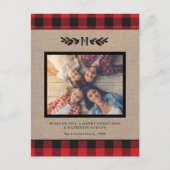 Rustige kerstgeborene foto foto foto feestdag Po Briefkaart (Voorkant)