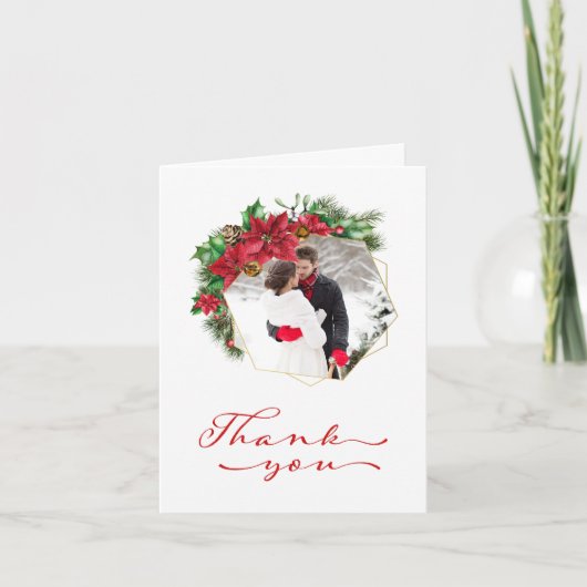Rustige Kersthuwelijk Dank Je Bedankkaart (Voorkant)