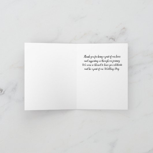 Rustige Kersthuwelijk Dank Je Bedankkaart (Binnen)