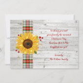 Rustige kerstkaarten voor zonnebloempjes kaart (Achterkant)