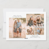 Rustige kerstkalligrafie-collage feestdagenkaart (Achterkant)