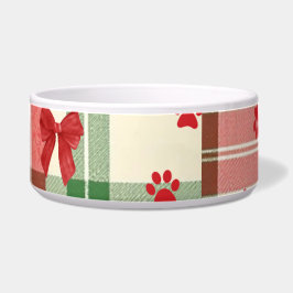 Rustige Kerstkattenbak – Festief Rood & Groen Voerbakje