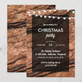 Rustige kerstkerstfeestskoord met licht kaart (Voorkant / Achterkant)