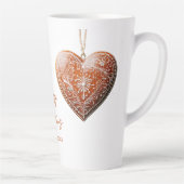Rustige kerstkoek versierd traditioneel latte mok (Rechts)