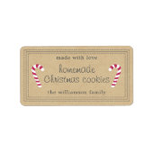 Rustige kerstkoekjes Kraft Paper Etiket (Voorkant)