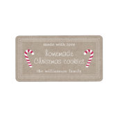Rustige kerstkoekjes Kraft Paper Etiket (Voorkant)