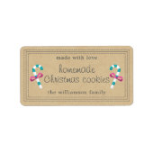 Rustige kerstkoekjes Kraft Paper Etiket (Voorkant)