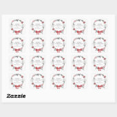 Rustige Kerstkrans Kerstcadeau Vierkante Sticker (Vel)