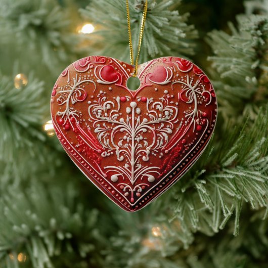 Rustige Kerstkrans Versierde Kerst Koek Keramisch Ornament (Boom)