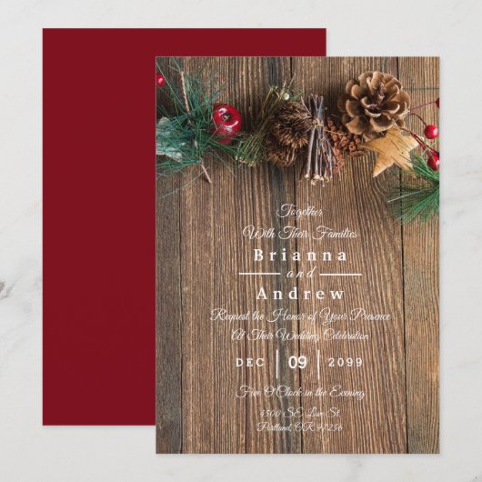 Rustige kerstkurk Star Cinnamon Wedding (Voorkant / Achterkant)