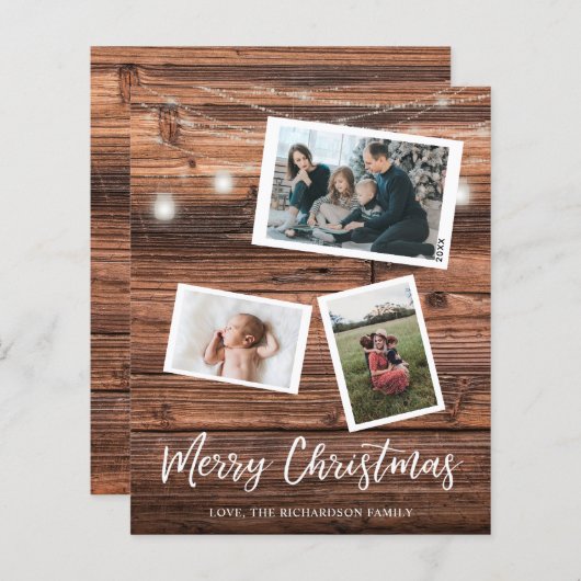 Rustige kerstlampjes met budget Multi-Photo (Voorkant / Achterkant)