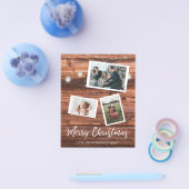 Rustige kerstlampjes met budget Multi-Photo Flyer (Enkel)