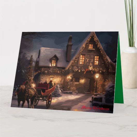Rustige Kerstmagie Kaart (Voorkant)