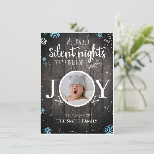 Rustige kerstman feestdagenkaart (Staand voorkant)