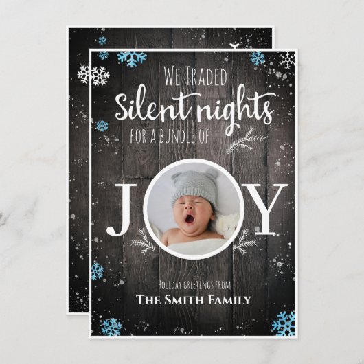 Rustige kerstman feestdagenkaart (Voorkant / Achterkant)