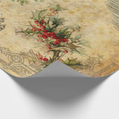 Rustige kerstman met pine cadeaupapier (Hoek)
