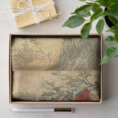 Rustige  kerstman met pine tissuepapier (Geschenk)