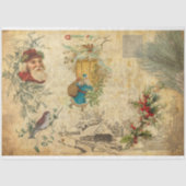 Rustige  kerstman met pine tissuepapier (Voorkant)