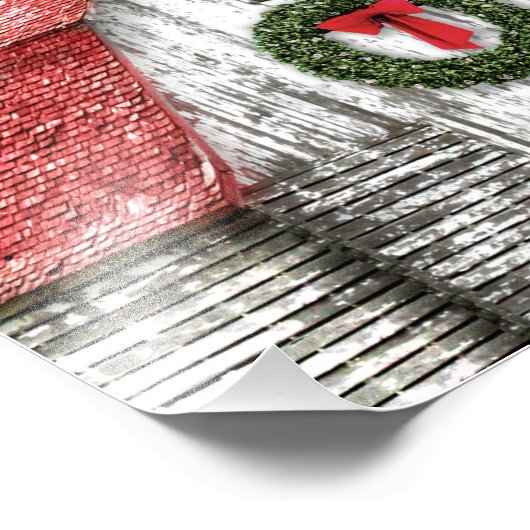 Rustige kerstmankunst foto afdruk (Hoek)