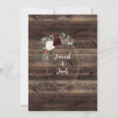 Rustige kerstmannetjes met houtwaren save the date (Achterkant)