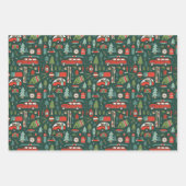 Rustige Kerstmeer Leven Camping Rood & Groen Inpakpapier Vel (Voorkant)