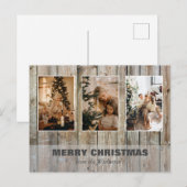 Rustige Kerstmis 3-fotocollage-feestkaart Feestdagenkaart (Voorkant / Achterkant)
