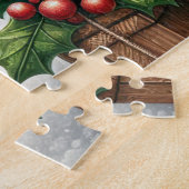 Rustige Kerstmis Hoogland Koe Jigsaw Puzzel (Zijkant)